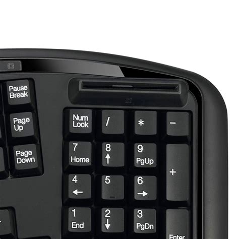 keyboard with integrated smart card reader|ergonomic keyboard with cac reader.